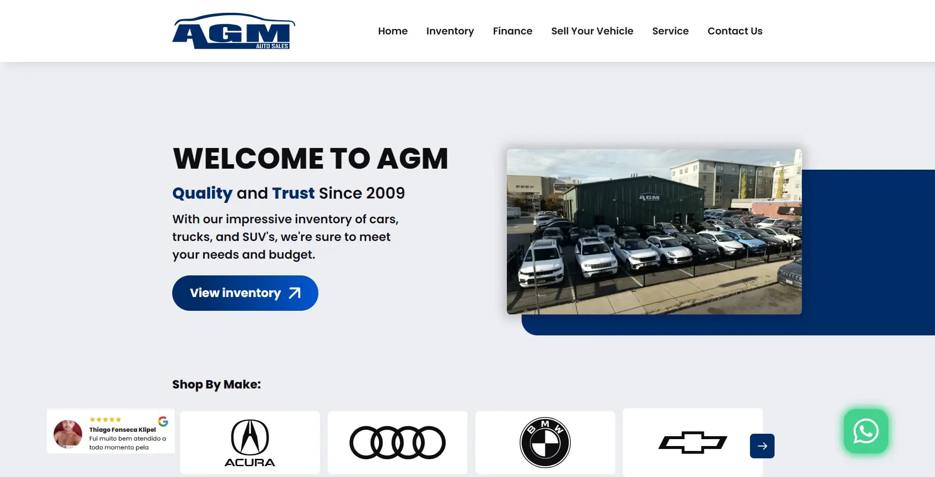 AGM Auto Sales - Site Institucional